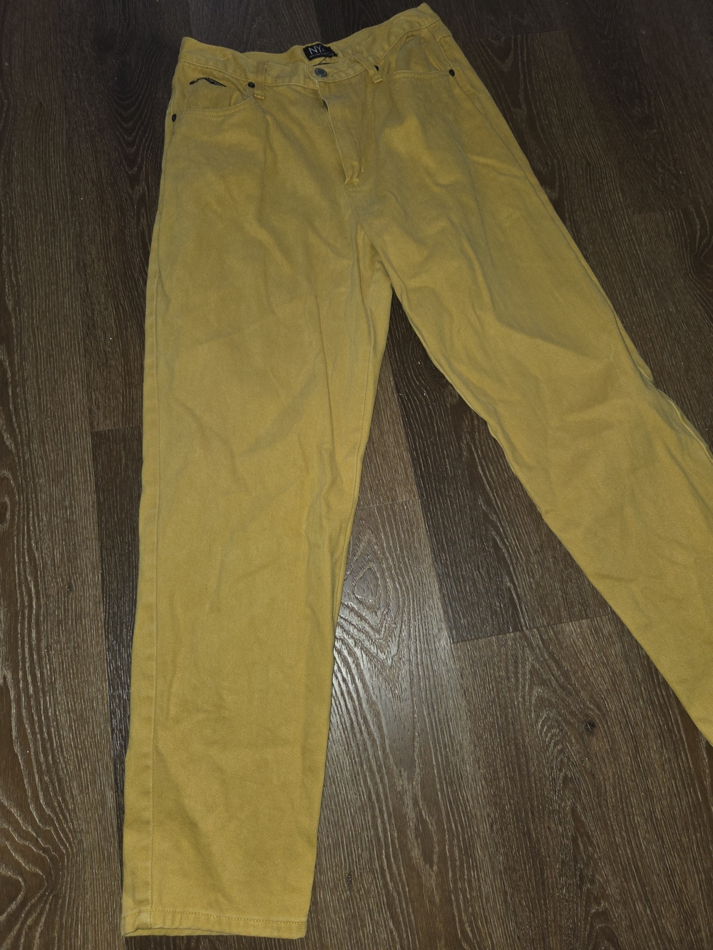 NY Jeans New York & Company Womens Mustard Jeans Pants Sz 12